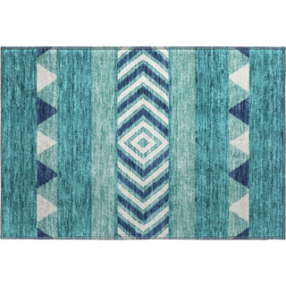 Piper Looms Mayfield Southwest AMF965 Teal Machine Washable Area Rug Scatter Main Image