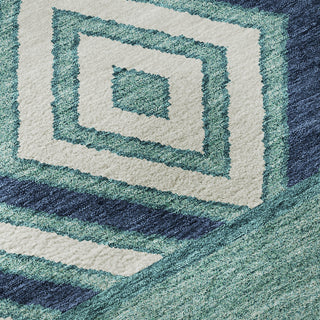 Piper Looms Mayfield Southwest AMF965 Teal Machine Washable Area Rug Swatch Image
