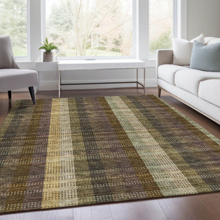 Piper Looms Mayfield Plaid AMF966 Brown Machine Washable Area Rug Lifestyle Image Feature