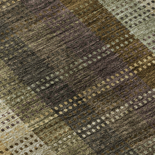 Piper Looms Mayfield Plaid AMF966 Brown Machine Washable Area Rug Swatch Image