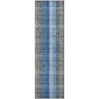 Piper Looms Mayfield Plaid AMF966 Denim Machine Washable Area Rug Runner Main Image