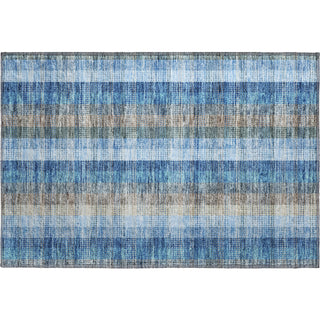 Piper Looms Mayfield Plaid AMF966 Denim Machine Washable Area Rug Scatter Main Image