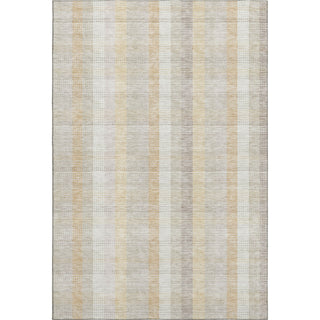 Piper Looms Mayfield Plaid AMF966 Ivory Machine Washable Area Rug main image
