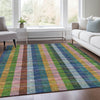 Piper Looms Mayfield Plaid AMF966 Navy Machine Washable Area Rug Lifestyle Image Feature