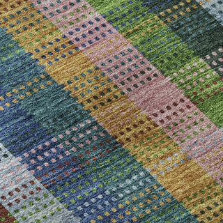 Piper Looms Mayfield Plaid AMF966 Navy Machine Washable Area Rug Swatch Image
