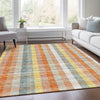 Piper Looms Mayfield Plaid AMF966 Peach Machine Washable Area Rug Lifestyle Image Feature