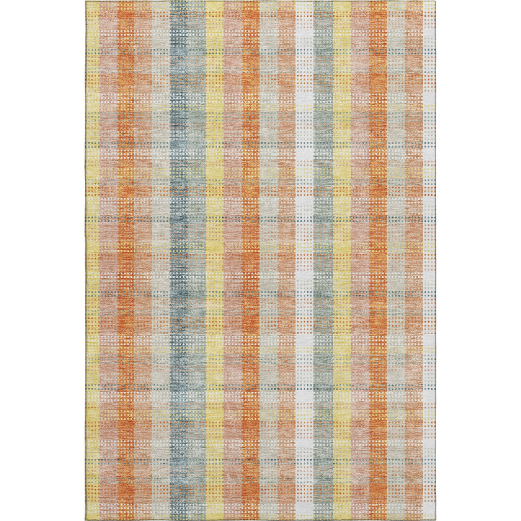 Piper Looms Mayfield Plaid AMF966 Peach Machine Washable Area Rug main image