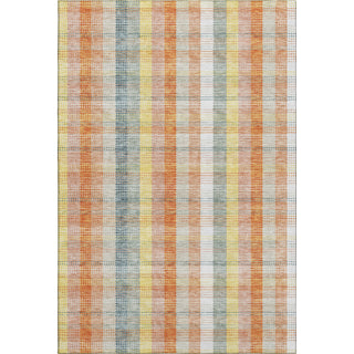 Piper Looms Mayfield Plaid AMF966 Peach Machine Washable Area Rug main image