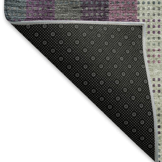 Piper Looms Mayfield Plaid AMF966 Plum Machine Washable Area Rug Backing Image