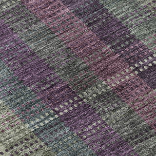 Piper Looms Mayfield Plaid AMF966 Plum Machine Washable Area Rug Swatch Image