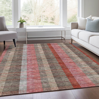 Piper Looms Mayfield Plaid AMF966 Red Machine Washable Area Rug Lifestyle Image Feature