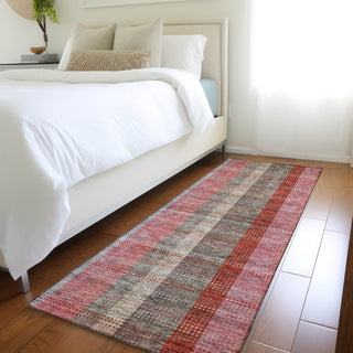 Piper Looms Mayfield Plaid AMF966 Red Machine Washable Area Rug Runner Lifestyle Image Feature