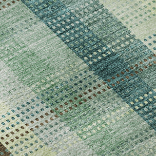 Piper Looms Mayfield Plaid AMF966 Sage Machine Washable Area Rug Swatch Image