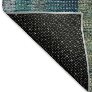 Piper Looms Mayfield Plaid AMF966 Teal Machine Washable Area Rug Backing Image