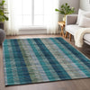 Piper Looms Mayfield Plaid AMF966 Teal Machine Washable Area Rug Lifestyle Image Feature