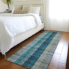 Piper Looms Mayfield Plaid AMF966 Teal Machine Washable Area Rug Runner Lifestyle Image Feature