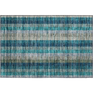 Piper Looms Mayfield Plaid AMF966 Teal Machine Washable Area Rug Scatter Main Image