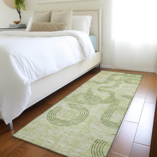Piper Looms Mayfield Geometric AMF967 Aloe Machine Washable Area Rug Runner Lifestyle Image Feature