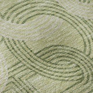 Piper Looms Mayfield Geometric AMF967 Aloe Machine Washable Area Rug Swatch Image