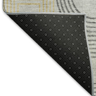 Piper Looms Mayfield Geometric AMF967 Gray Machine Washable Area Rug Backing Image