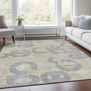 Piper Looms Mayfield Geometric AMF967 Gray Machine Washable Area Rug Lifestyle Image Feature