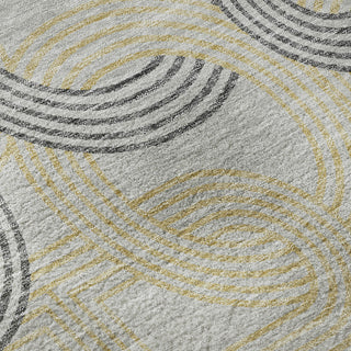 Piper Looms Mayfield Geometric AMF967 Gray Machine Washable Area Rug Swatch Image