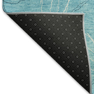 Piper Looms Mayfield Geometric AMF968 Aqua Machine Washable Area Rug Backing Image