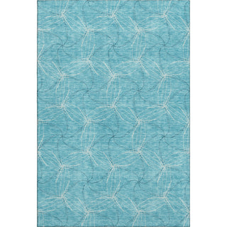 Piper Looms Mayfield Geometric AMF968 Aqua Machine Washable Area Rug main image