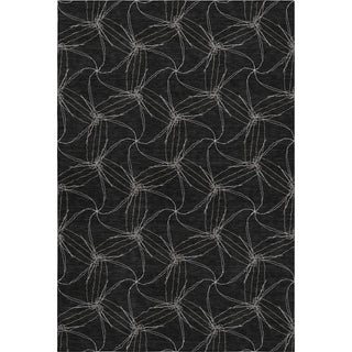 Piper Looms Mayfield Geometric AMF968 Black Machine Washable Area Rug main image