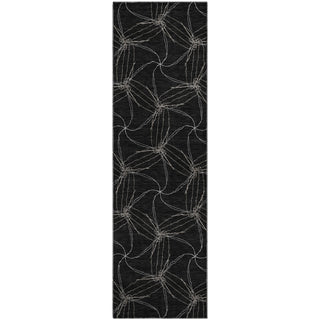Piper Looms Mayfield Geometric AMF968 Black Machine Washable Area Rug Runner Main Image
