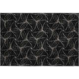 Piper Looms Mayfield Geometric AMF968 Black Machine Washable Area Rug Scatter Main Image
