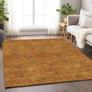 Piper Looms Mayfield Geometric AMF968 Copper Machine Washable Area Rug Lifestyle Image Feature
