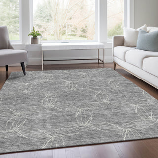 Piper Looms Mayfield Geometric AMF968 Gray Machine Washable Area Rug Lifestyle Image Feature