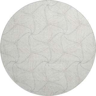 Piper Looms Mayfield Geometric AMF968 Ivory Machine Washable Area Rug Round Main Image