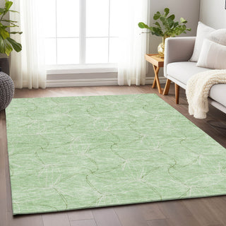 Piper Looms Mayfield Geometric AMF968 Mint Machine Washable Area Rug Lifestyle Image Feature