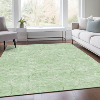 Piper Looms Mayfield Geometric AMF968 Mint Machine Washable Area Rug Lifestyle Image Feature