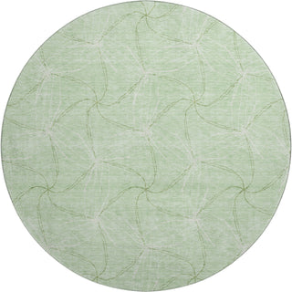 Piper Looms Mayfield Geometric AMF968 Mint Machine Washable Area Rug Round Main Image