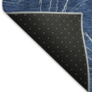 Piper Looms Mayfield Geometric AMF968 Navy Machine Washable Area Rug Backing Image