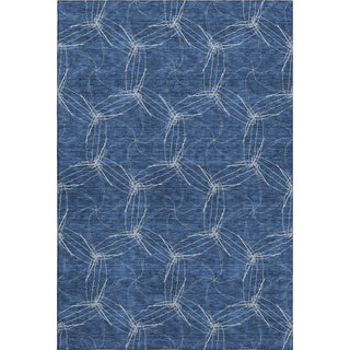 Piper Looms Mayfield Geometric AMF968 Navy Machine Washable Area Rug main image