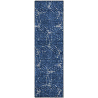 Piper Looms Mayfield Geometric AMF968 Navy Machine Washable Area Rug Runner Main Image