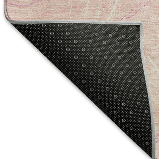 Piper Looms Mayfield Geometric AMF968 Pink Machine Washable Area Rug Backing Image