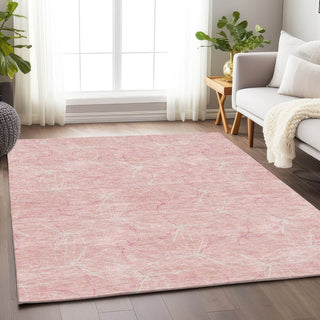 Piper Looms Mayfield Geometric AMF968 Pink Machine Washable Area Rug Lifestyle Image Feature