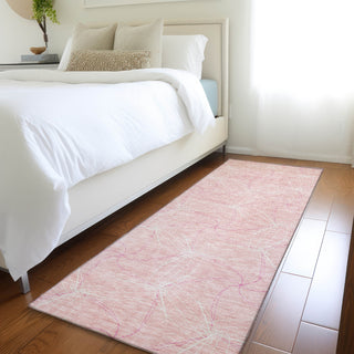 Piper Looms Mayfield Geometric AMF968 Pink Machine Washable Area Rug Runner Lifestyle Image Feature