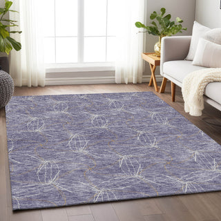 Piper Looms Mayfield Geometric AMF968 Purple Machine Washable Area Rug Lifestyle Image Feature