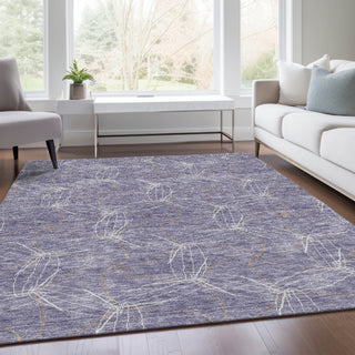 Piper Looms Mayfield Geometric AMF968 Purple Machine Washable Area Rug Lifestyle Image Feature