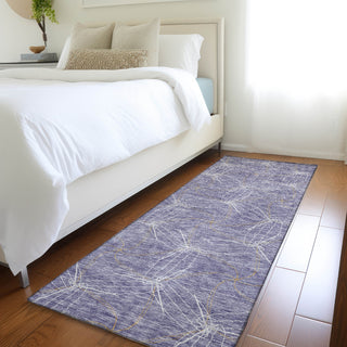 Piper Looms Mayfield Geometric AMF968 Purple Machine Washable Area Rug Runner Lifestyle Image Feature