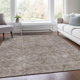 Piper Looms Mayfield Geometric AMF968 Taupe Machine Washable Area Rug Lifestyle Image Feature