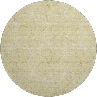 Piper Looms Mayfield Geometric AMF968 Wheat Machine Washable Area Rug Round Main Image