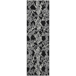 Piper Looms Mayfield Abstract AMF969 Black Machine Washable Area Rug Runner Main Image