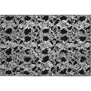 Piper Looms Mayfield Abstract AMF969 Black Machine Washable Area Rug Scatter Main Image